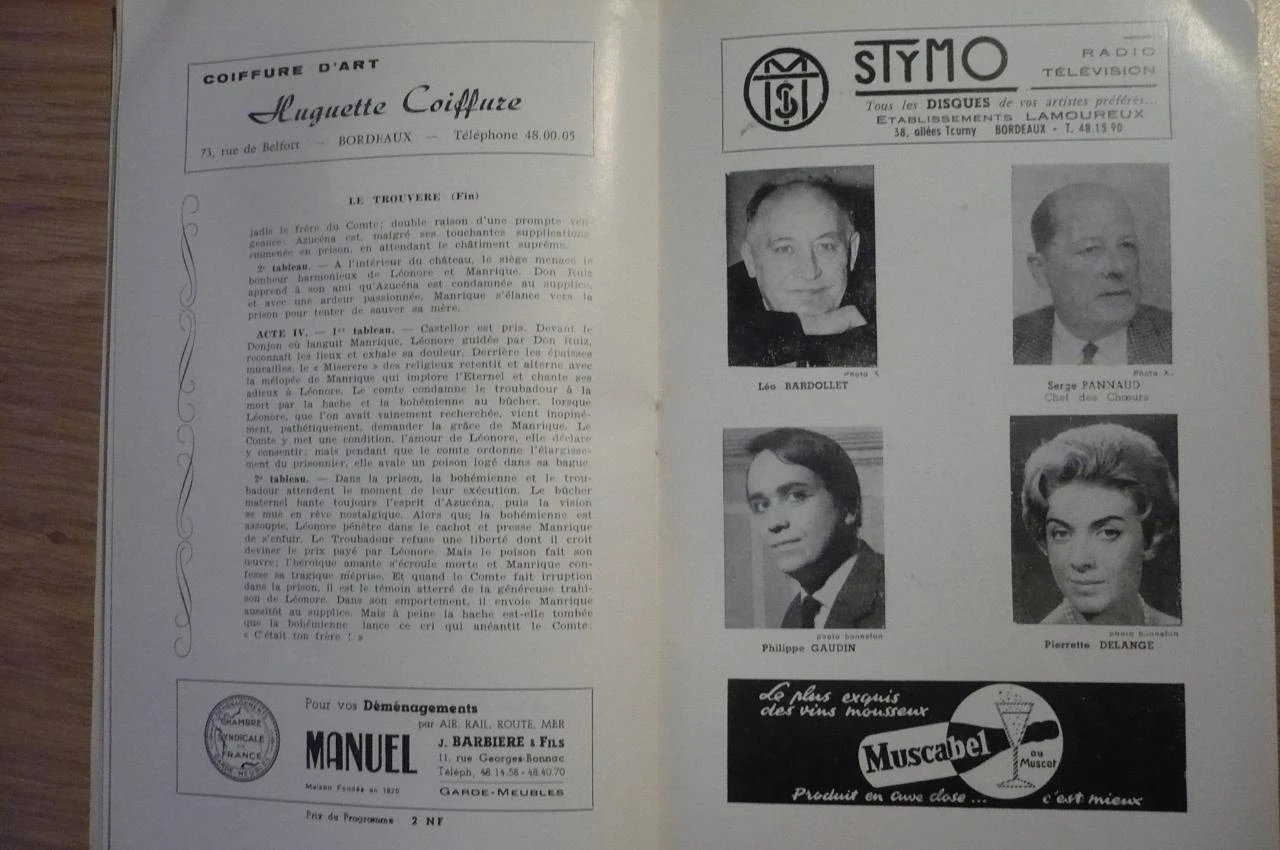 PROGRAMA OFICIAL DO GRANDE TEATRO DE BORDEAUX - Temporada 1963-1964 – photo 6